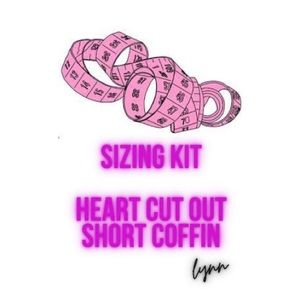 Heart cut out small coffin sizing kit